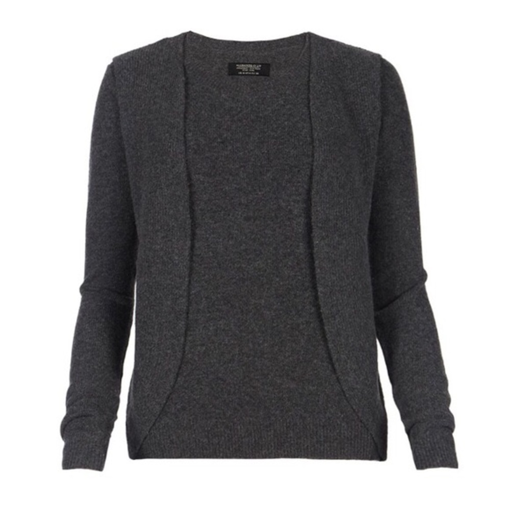 AllSaints Charcoal “Agari” Jumper Sweater